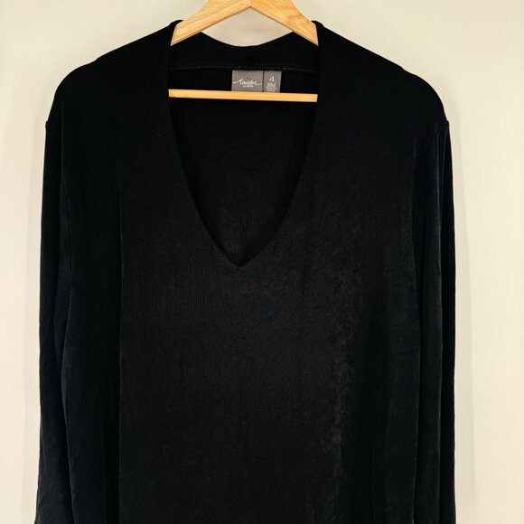 Chicos 4 Travelers classic Black V-Neck 3/4 Sleeve top shirt womens plus Size 2x - Picture 6 of 13